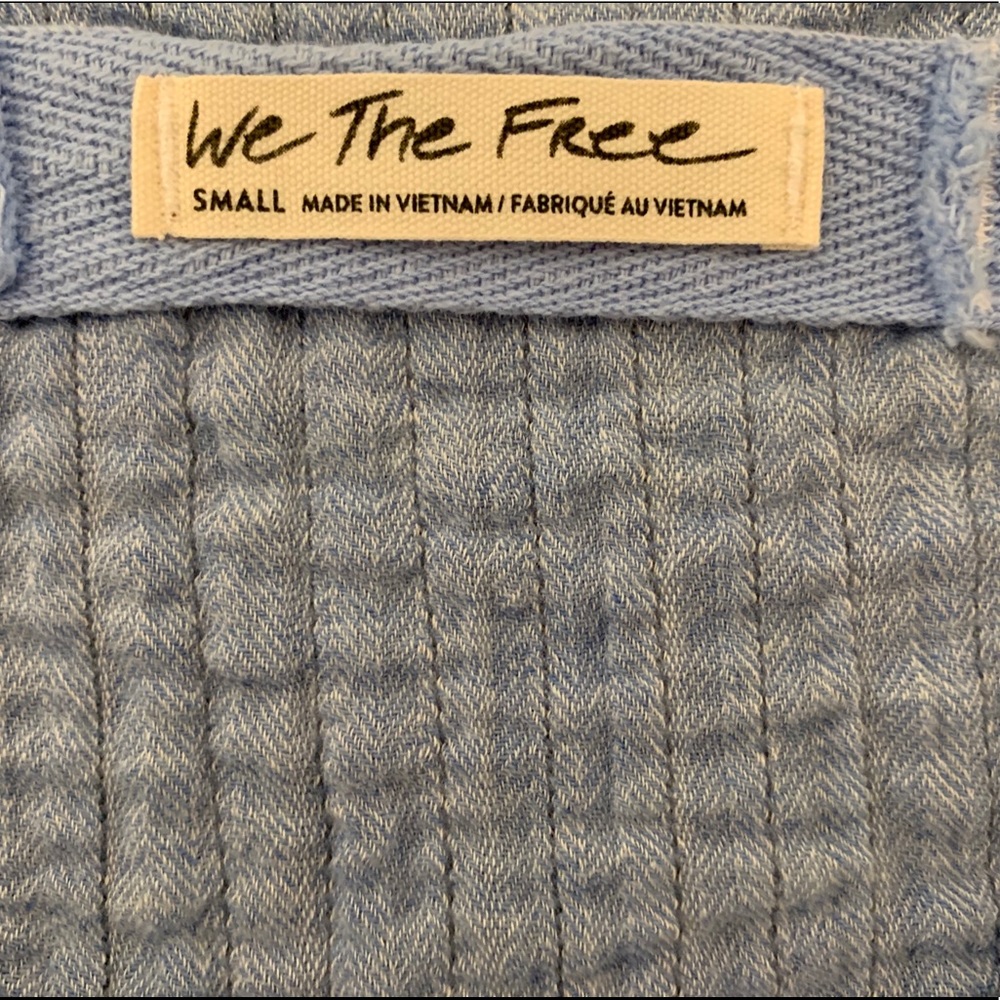 NWT Free People Sand Dune Henley (light blue) size small - Picture 8 of 8